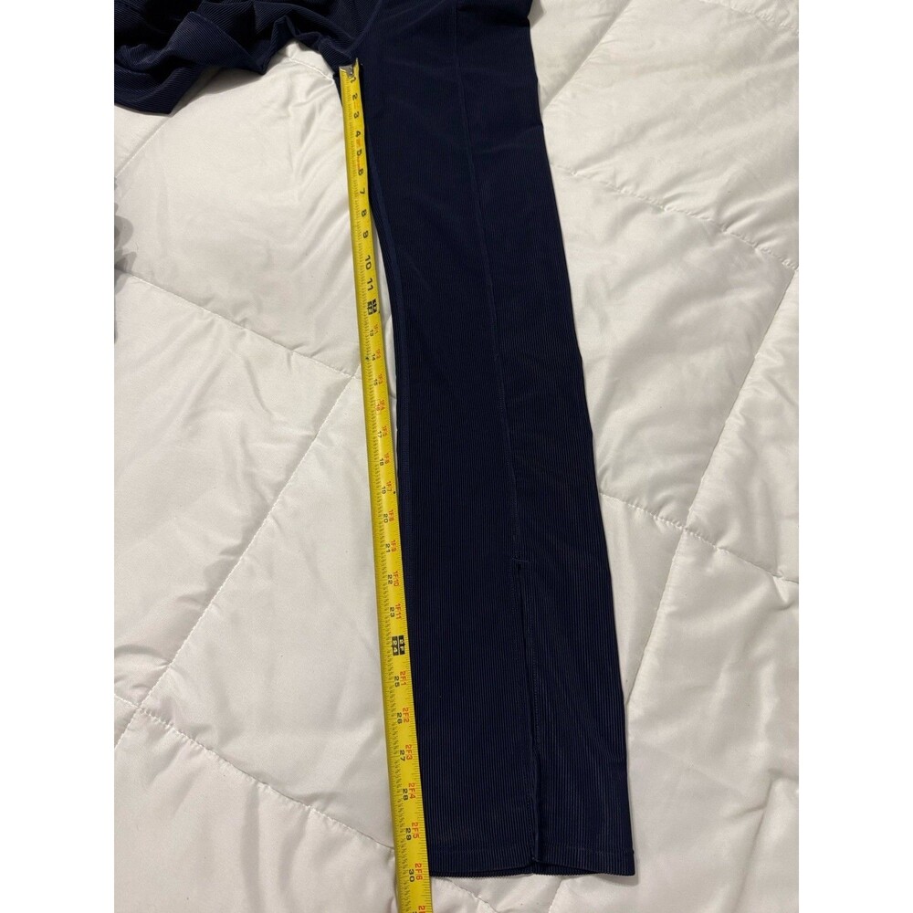 Beach Riot Amalfi Pant Stretchy Ribbed In Marine Colorblock Navy Blue Size Small - Picture 7 of 7